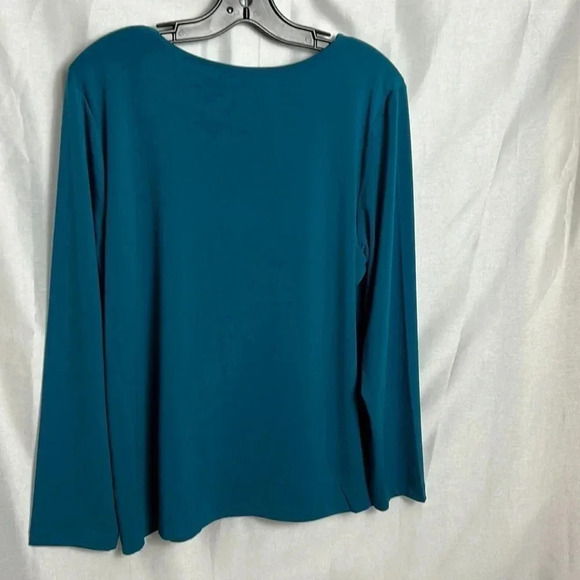 HABITAT. LIV sweater,NWT women turquoise,relax fit ,super comfy,everyday,PTP 22” - Picture 4 of 8